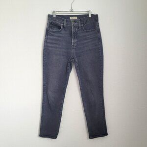 Madewell Women's The Perfect Vintage Jean Dark Black Wash Size 28 High Rise
